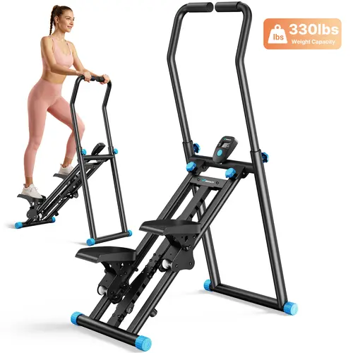 Merach Stair Stepper Vertical Cardio Climber, Full-Body Training with 330LBS Capacity Adjustable Pedals, Ergonomic Handlebar Smooth Quiet Operation, Home Gym Equipment Summervibes