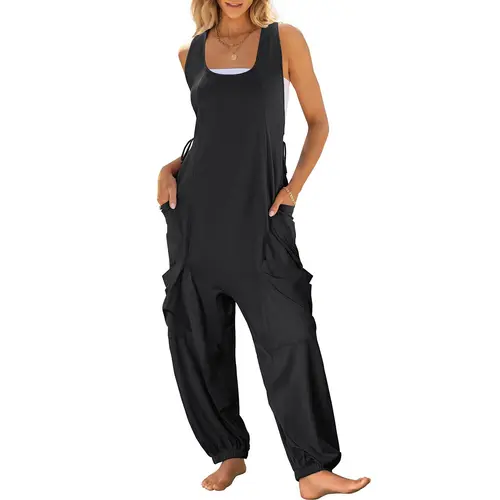 ANRABESS Women Overalls Jumpsuits Loose Casual Dressy Sleeveless Baggy Harem Pants Romper Jumpers 2026 Trendy Summer Adjustable Waist Jumpsuit