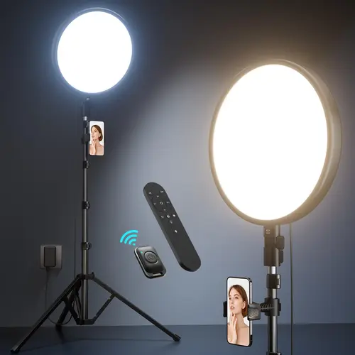 Weilisi Large Ring Light with 72" Tripod Stand, 6500K Full-Screen Selfie Ring Light for Live Stream, YouTube, TikTok, Video Recording, Photography, Portable Ring Light Tripod for iPhone/Phone with Remote