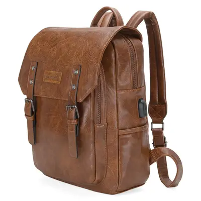 Wrangler Backpack for Women & Men Business Travel Backpack College Vintage Laptop Brown Backpack