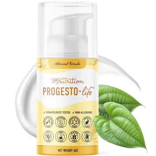 Advanced Progesto-Life Hormone Balance Cream for Women by SM Nutrition | Bioidentical, Micronized, & USP Certified | Dermatologist-Tested | Supports Menopause & Menstrual Comfort Cosmetic Moisturizer