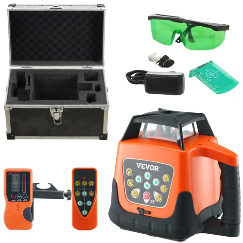 【DealsForYouDays】VEVOR Laser Level, 2000ft, 360 Degree Self Leveling Green Cross Line Laser, 5 Rotation Speeds & 4 Scanning Angles Adjustment, IP66 Waterproof Remote Control Manual Self-leveling Mode, Battery Included