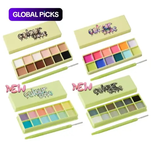 Colour Cases Cosmetic Paint Palette & Spatula, Highly Pigmented Makeup Palette, Eyeshadow Makeup, Professional Makeup Tool & Gift Set #GLOBAL PICKS