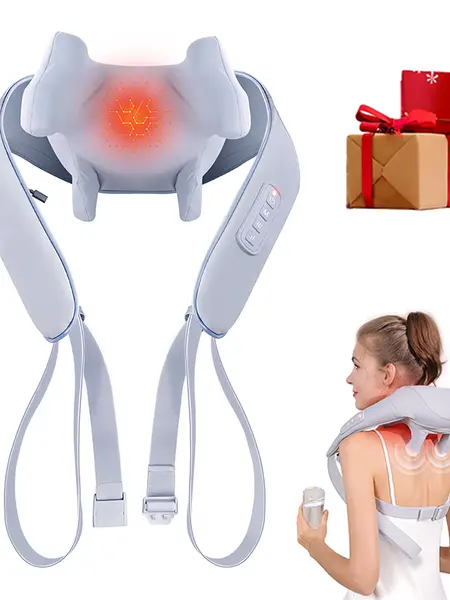 MASGRE Cordless Neck and Shoulder Massager with Heat – 6D Deep Kneading Electric Massage Pillow for Neck, Back, Legs, and Full Body Relaxation – Perfect for Home, Office and Car. Gifts for Mom, Friends and Wife Birthday Gift summerwins DealsForYouDays