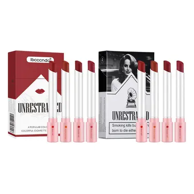 Long-lasting Matte Lipstick, 2 Boxes Matte Lip Balm, Easy Coloring Lip Sticks, Suitable for All Occasions Lip Makeup, Lipstick Set