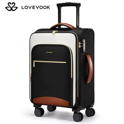 LOVEVOOK 22x14x9 Carry On Luggage Suitcases with 4 Wheels, TSA Approved Travel Rolling Suitcase, Color Blocking Suitcase With Waterproof Compartment,Airline Approved Suitcase with TSA Lock. DealsForYouDays