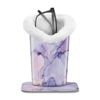 Fintie Vegan PU Leather Eyeglasses Holder Stand - Soft Furry Lining, Magnetic Base, Durable Portable Organizer for Daily Use, Anniversary Gift Eyewear Accessory