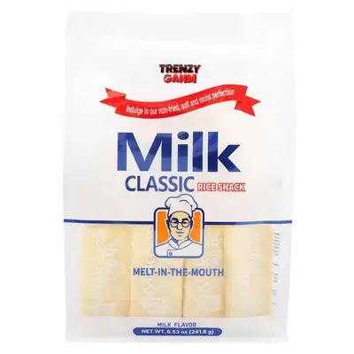 Milk Classic Rice Crackers - Crispy Crunchy Grain Snacks, Ready-to-Eat Unique Snacks with Original, Cheese, Banana Flavors, Baked Treats, Crispy Crunchy Snacks