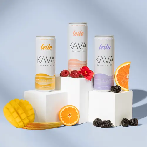 Leilo Kava Relaxation Drink Variety Pack - 12 Cans | Non-Alcoholic Functional Beverage with Kava & L-Theanine | Gentle Relaxation Support