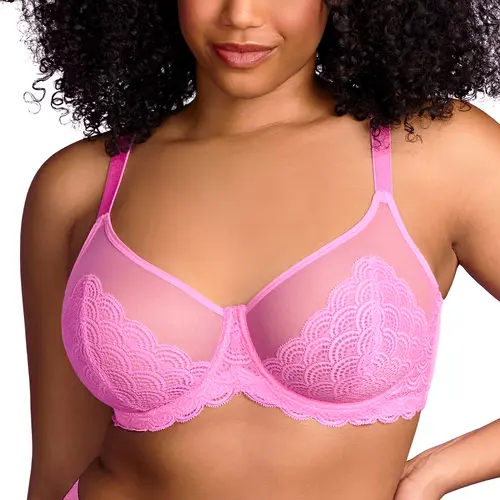 Live HSIA Mermaid Scales Sexy Lace Plus Size Unlined UnderwireBra for Women Full Coverage Minimizer Bra Lifting DailyLarge Bust Bras Lightweight Breathable Comfort BackSmoothing Bra