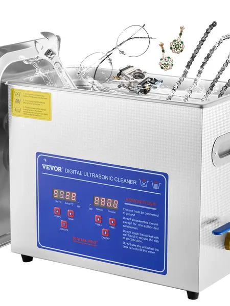 【DealsForYouDays】VEVOR 6L Commercial Ultrasonic Cleaner - 40kHz, 110V, Digital Control Timer & Heater, Enhanced Efficiency for Watches, Jewelry, Industrial Parts, Jewelry Cleaning, Watches Cleaning