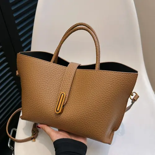 25 fall&winter Women's Elegant Solid Color Handbag, Fashionable Crossbody Bag for Daily Used, Casual Trendy Versatile High-quality Daily Commuting Bag, Handbag Shoulder Bag