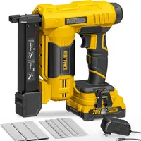 Alloypower 18 Gauge Nail Gun Battery Powered, 2 in 1 Cordless Brad Nailer/Electric Stapler with 2.0Ah Battery and Charger,1000pcs Nails and 1000pcs Staples Included for Home Improvement & Woodworking, Perfect Holiday Gifts for fathersdaygift