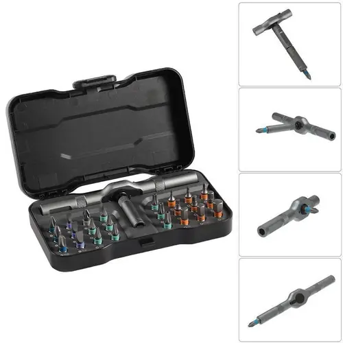 SEESE 24 in 1 Magnetic Screwdriver Set,Rotary Ratchet Sscrewdriver Set, Multi-Function Repair Tool With Detachable Handle,DIY Enthusiast,Multifunctional Usage Scenarios backtoschool