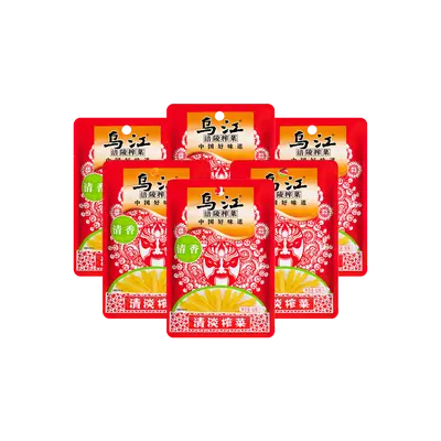 WUJIANG 【Value Pack】Light & Crispy Zhacai Pickled Mustard - 6 Packs* 2.82oz