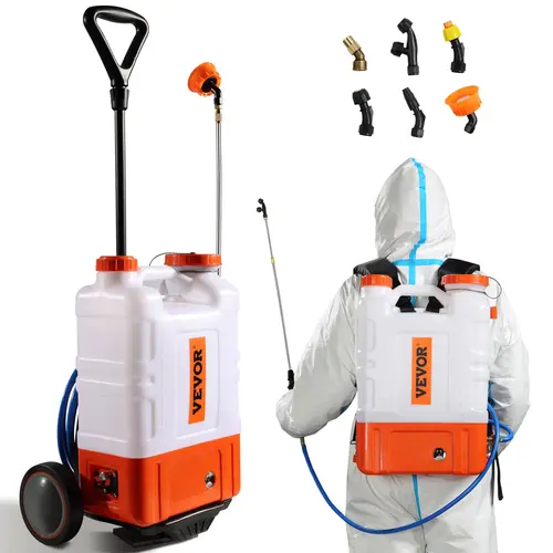 【DealsForYouDays】VEVOR Battery Powered Backpack Sprayer 0-90 PSI Adjustable Pressure4 Gallon TankBack Pack Sprayer with 8 Nozzles and 2 Wands12V 8Ah BatteryWide Mouth Lid for WeedingSprayingCleaning,campingessentials,outdoorfurnitureset,campinggear