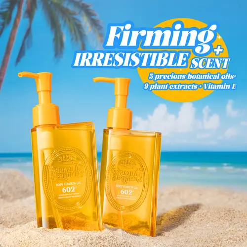 Sttes Body Firmeza Oil，602 perfume fragrance，Dry Skin Bath Massage Moisturizing Oil containing Jojoba Seed Oil and Olive Oil, 5.07 fl oz pump bottle.