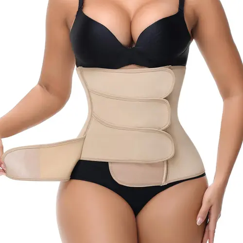 JOSHINE SHAPER Women's Plus Size Wrap Waist Trainer - Faja Body Shaper, Buckle Waist Cincher Corset, Strap Style Belly Band Underwear with Breathable Fabric for Spring-Summer Wear Fit Clothing