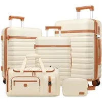 UKEIN 5-Piece Hardshell Travel Bag Set - Lightweight Durable Spinner Wheels Luggage with 360 Rotation, Built-In Organizer, Built-In Lock, Leakproof, Carry On & Convertible Backpack