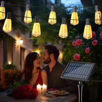 DAYBETTER 100FT Solar String Lights, Waterproof & Shatterproof, 4 Lighting Modes with Remote Control, Great for Patio, Porch, or Garden