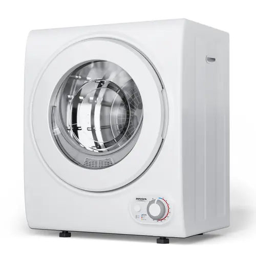 ROVSUN 1.5/1.8/2.6 cu.ft Portable Clothes Dryer, High End Laundry Front Load Tumble Dryer Machine with Stainless Steel Tub & Simple Control Knob for Apartment, Dorm-850W