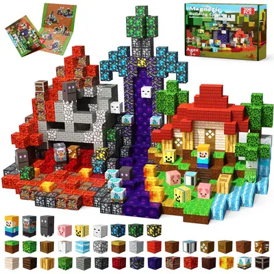 Magnetic Building Blocks-200PCS Magnetic Blocks Magnetic  STEM Montessori Children Sensory Toys 4-8 Years Boys Girls Christmas Birthday Gift, Creative Building Block, Magnetic Building Set, Montessori Toys Mother’s Day Gift Summervibes,summerwins summerwi