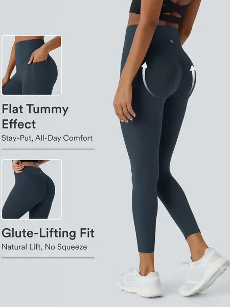 Halara UltraSculpt High Waisted Scrunch Butt Lifting Tummy Control Pocket Shaping Training Leggings