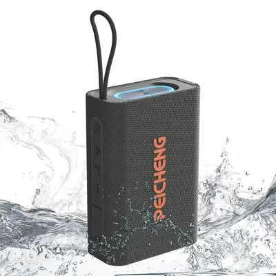PEICHENG Portable Wireless Bluetooth Speakers Grey IPX5 Waterproof 360° Stereo Sound TWS Mode 12-Hour Battery Life for Home Party Outdoor Audio Smartphones Durable Cable,Mother's Day, FatherDaygift summerwins