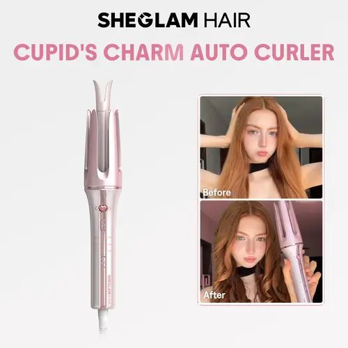 SHEGLAM HAIR Automatic Curling Iron |0.75/1/1.25Inch Curls | 3-Level Temps | 2-Way Rotation | Universal Voltage | GlossPro Ceramic Coating | Less Damage | Touch Instant Curler For Hair Styling#curly hair products #automatic curling iron #girly essential