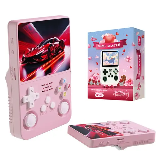 WUDS R36S Handheld Game Console – 3.5" IPS Screen Linux System with 16000+ Classic Games, 32GB+64GB TF Card, Portable for Christmas, Thanksgiving, Holiday Gift