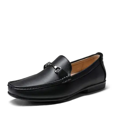 BRUNO MARC Men's Lace-Free Flat Heel Loafer Footwear - Boutique-Style, Horsebit Slip-On Casual Flats with All-Day Comfort