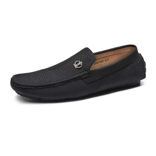 BRUNO MARC Men's PU Leather Loafers - Round Toe, Slip-On Business Casual Loafers, Comfortable Classic Chic Cushioned Effortless Style Flat Walking Footwear with Convenient Design, Comfortable Loafers,father'sdaygifts