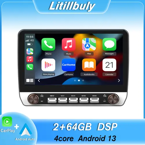 10.6 Inch Car Stereo for 2007-2013 Chevy Silverado & GMC Sierra, Android 15, Wireless Carplay/Android Auto, Bluetooth, WiFi, GPS Navigation