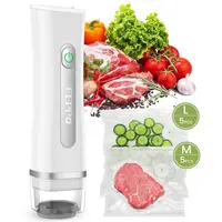 FEPPO Vacuum Sealer for Food with Visual Water Storage Tank, Handheld Saver Vacuum Sealer Machine with 10 Reusable Bags for 5X Preservation & Fresh summerwins
