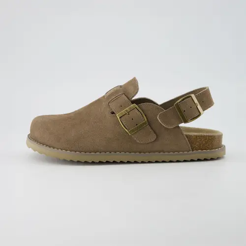 Cushionaire Women's Brooklyn Suede Slingback Clogs | Genuine Leather Casual Shoes for Women with Memory Foam Cushioned Insoles, Adjustable Back Strap