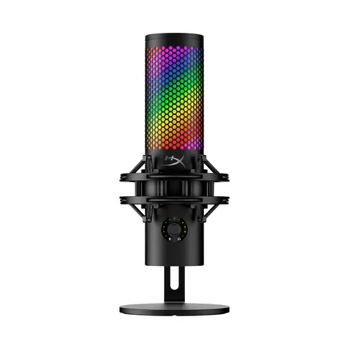 HyperX QuadCast 2 S USB Microphone with RGB Lighting, Tap-to-Mute Sensor, and Multifunction Knob for Enhanced Gaming Experience