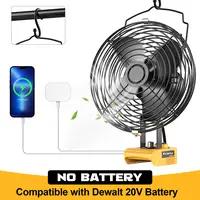 Jobsite Fan for Dewalt 20V Li-ion Battery, Battery NOT Included, for Industrial, Outdoor, Camping , Construction Site Cooling