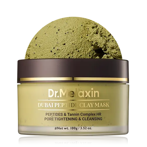 [Dr.Melaxin Official] Dubai Peptide Clay Mask - Mask for Tighten Pores, Blackheads, Sebum Control - Glass & Smooth skin Cleansing Skincare