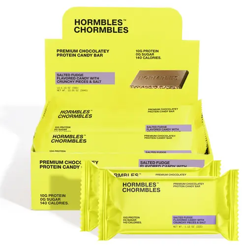 Salted Fudge (12ct) - Hormbles Chormbles Protein Candy Bars