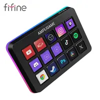 fifine D6 Gaming Stream Controller, Control Pad, AmpliGame Control Deck, with 15 Macro Keys, Streaming Keyboard with Trigger Actions in OBS/Twitch/YouTube, Shortcut Buttons Keypad Works with Mac and PC - AmpliGame D6 summerwins