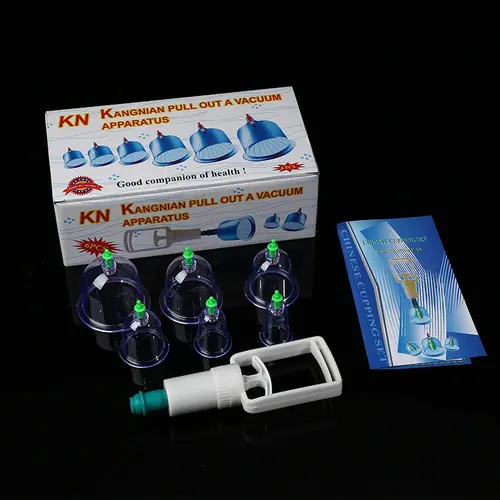 【FathersDayGift】Cupping Set, 6 Cups Cupping Kit for Massage Therapy, Chinese Cupping Therapy Set with Magnetics, Professional Vacuum Cupping Set for Cellulite Reduction Muscle Pain Relief with Manual Pump,dealsforyoudays,midyearsale