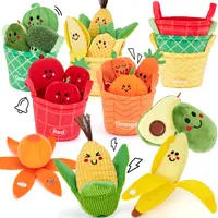 Hahaland 16Pcs My First Fruit Vegetable Color Sorting Play Food-Crinkle,Rattle,preschool Toy,Baby Toys 6-12 Months Montessori learning Toys for 1 Year Old Boy Girl Gifts,Mothersdaygift/Newborngift,summervibes