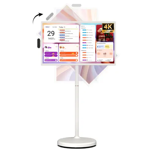 2026 Apolosign Gen 2 Portable TV, 32 inch True 4K UHD Portable Smart Touch TV, Android 16, 15000mAh Battery, 16GB(8+8)RAM+256GB Storage, Touch Screen Monitor, 8MP Camera, Voice Remote Control,WiFi 6, Support Google Calendar