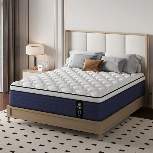 【SummerWins】LODEIJA 8/10/12/14 Inch Twin Full Queen King Mattress Memory Foam & Spring Individual Pocket Springbed Motion Solution Fiberglass Free