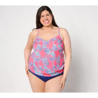 Kim Gravel x Swimsuits For All Side Tie V-Neck Tankini & Hi-Rise Brief