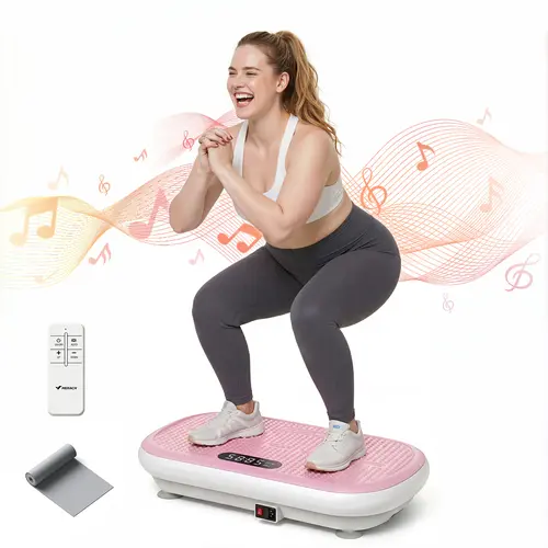 【Live Link only】Merach High-Power Vibration Plate Exercise Machine 440lbs Weight Capacity Bluetooth Remote Control 4 Workout Modes for Home Gym Fitness Equipment for Women Summervibes