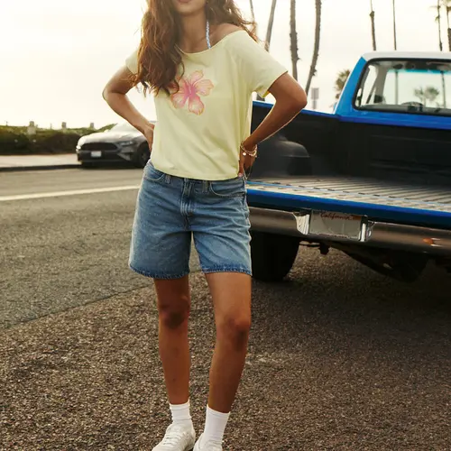 LEVI'S '94 Baggy Mid Thigh Womens Denim Shorts - Study Group