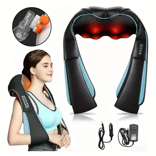 Shiatsu Back and Neck Massager with Heat, Electric 4D Massager Neck and Shoulder Massager, Deep Kneading Massage Pillow for Body Muscle, Use at Home, Office, Car- Best Gifts for Women Men Mom Dad, Valentine's Day Gift, Mother's Day Gift