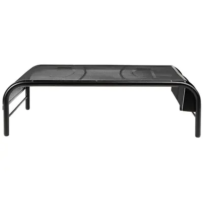 Metal Mesh Monitor Stand with Storage Compartments