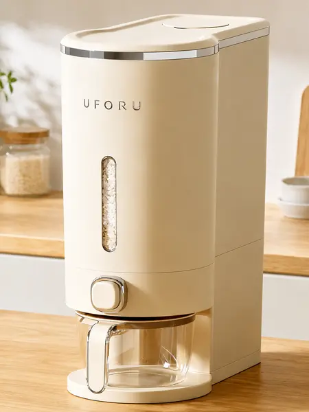 UFORU insect-proof airtight Rice Dispenser with Measuring Cups - Moisture-Resistant Plastic, Airtight Grain Storage Container for Soybeans, Corn & Cereals,pet food,cat food,dog food,suitable for kitchen and food storage room,dealsforyou#SummerWins